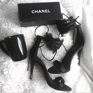 Chantilly lace heels
